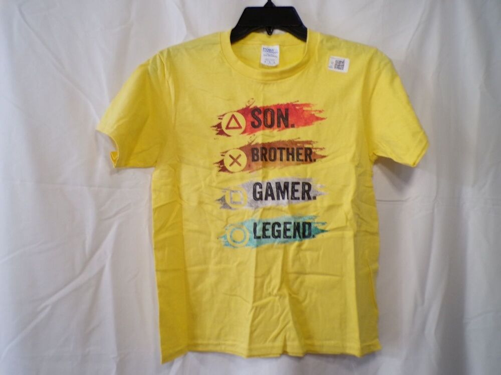 Port & Company Boys Youth M 9-10 Yellow Gamer Legend Graphic T Shirt